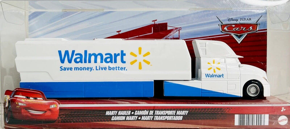 Disney Cars Wally Hauler die-cast detailing with vibrant paint and precision.