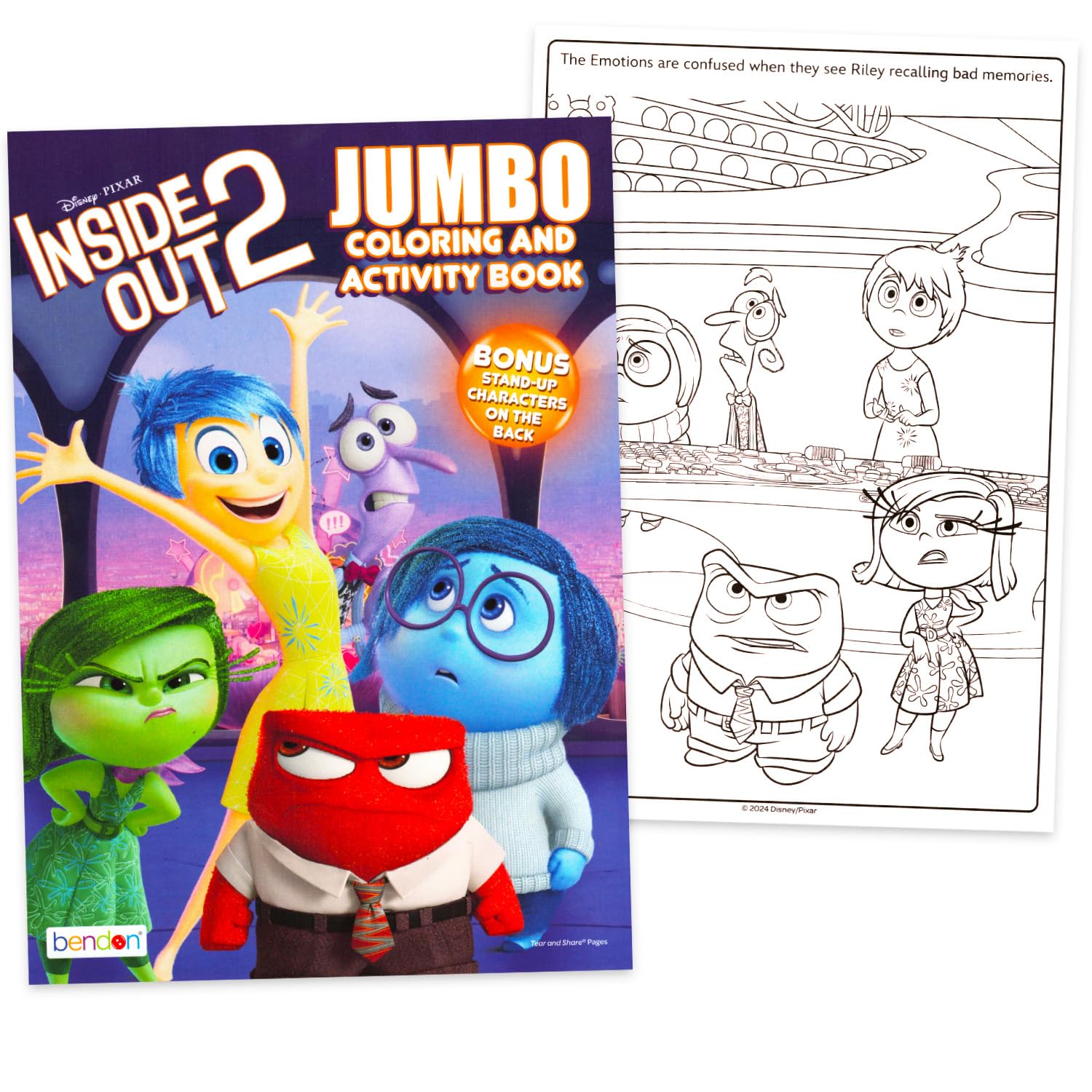 Disney Pixar Inside Out coloring set includes four crayons for mess-free art.