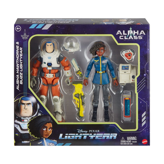 Disney Pixar Lightyear Buzz Lightyear figure in orange XL-15 spacesuit, ready for action.