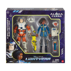 Disney Pixar Lightyear Buzz Lightyear figure in orange XL-15 spacesuit, ready for action.