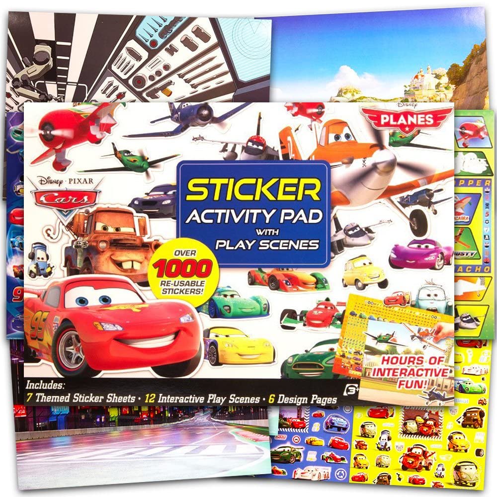 Disney Pixar sticker book set features interactive play sheets for engaging activities