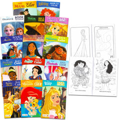 Disney Princess 14-pack coloring books display a colorful classroom prize collection for kids.