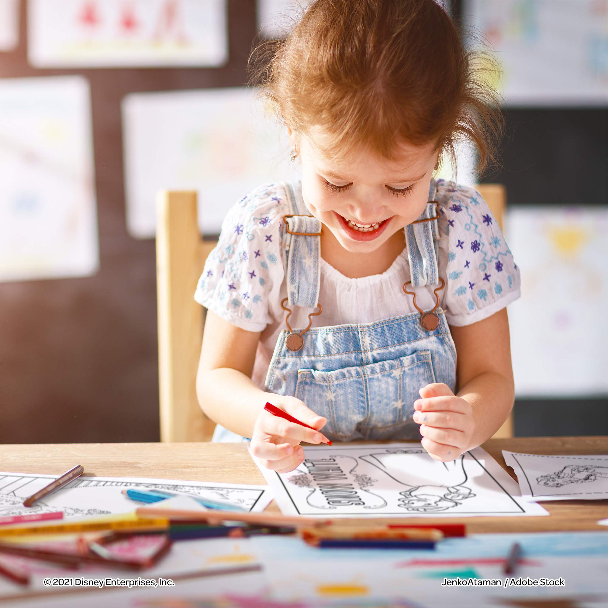 Disney Princess coloring book with four included crayons for on-the-go art.