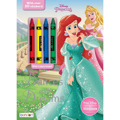 Disney Princess 48-page coloring book featuring Ariel, Aurora, Snow White for creative play.