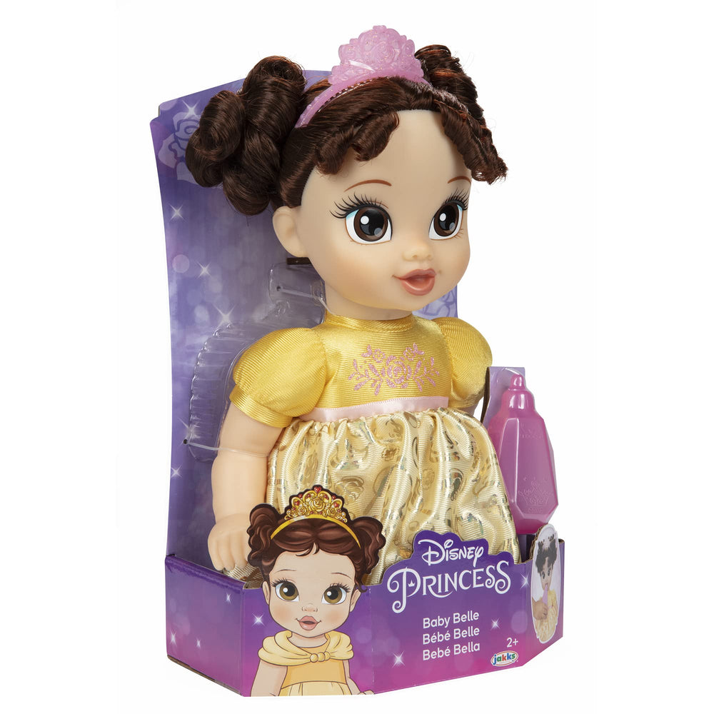 Complete set includes doll, tiara, and bottle for easy gifting.
