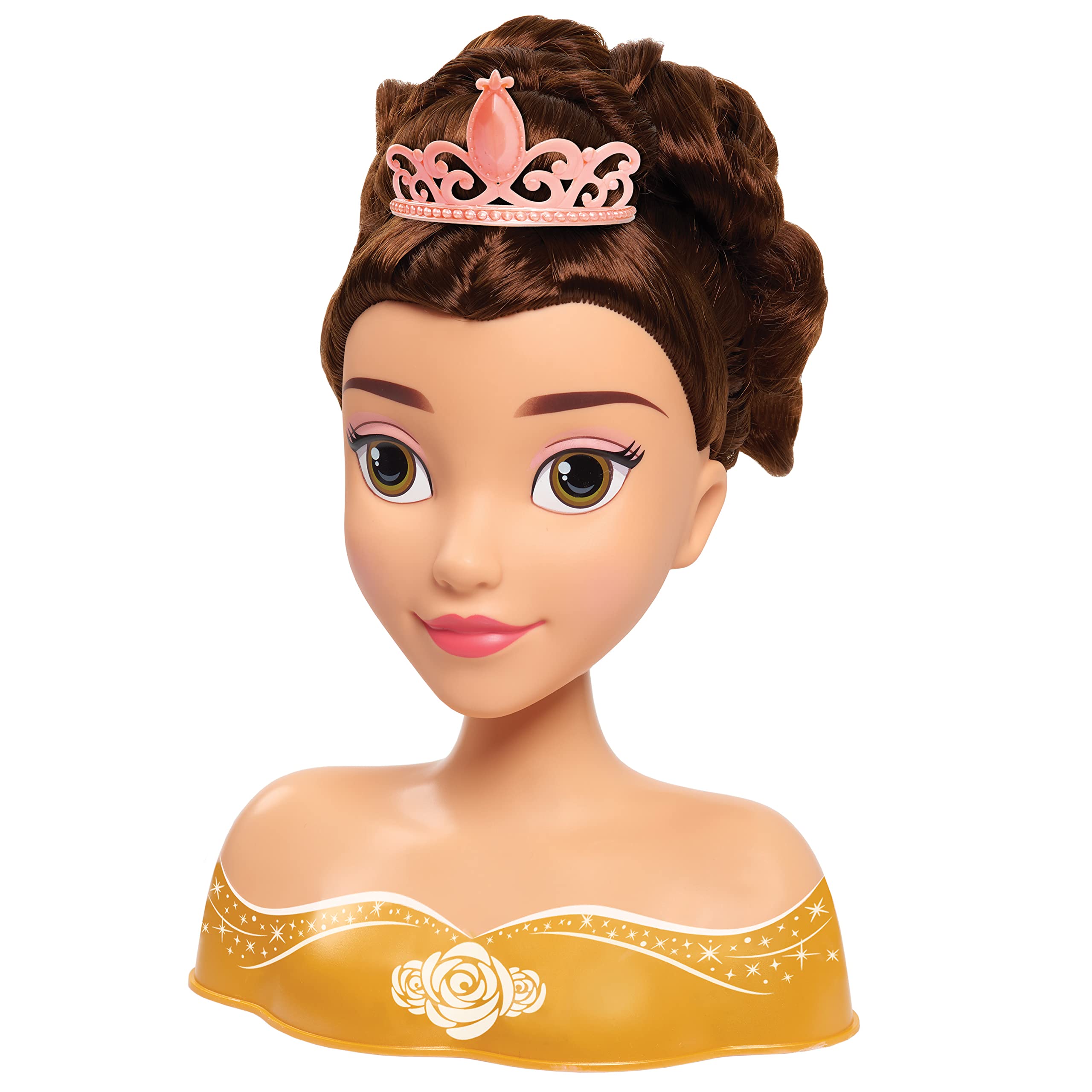 Belle styling head with three hair spirals for versatile updos