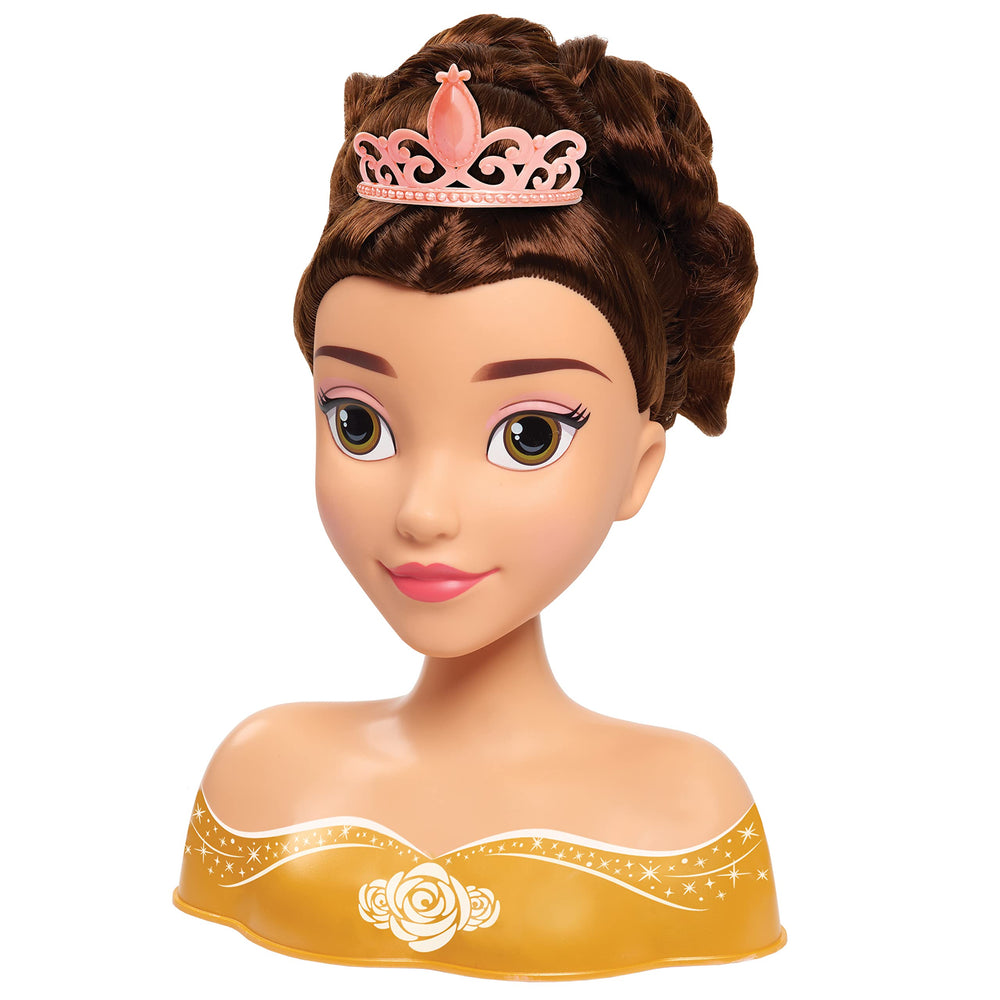 Belle styling head with three hair spirals for versatile updos