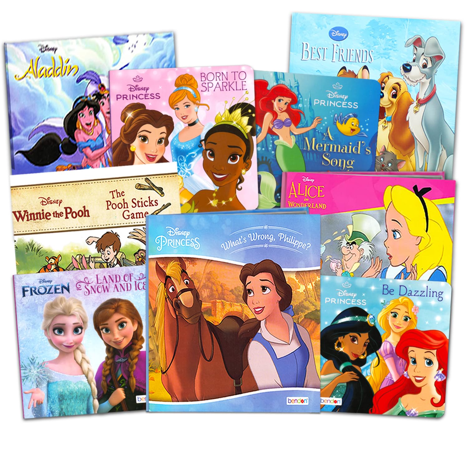 Disney Princess Board Books collection cover featuring Frozen and Princess characters for toddlers, perfect for early reading.