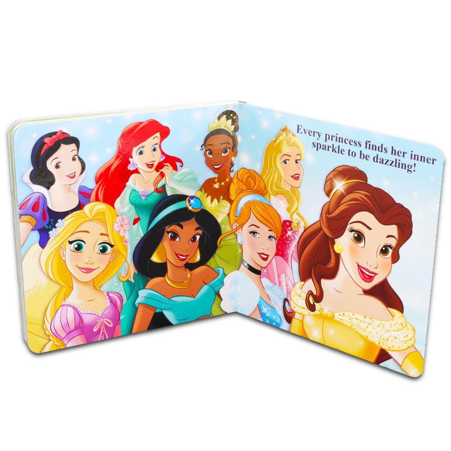 Disney Princess Board Books spread showcasing colorful illustrations for imaginative play and language development.
