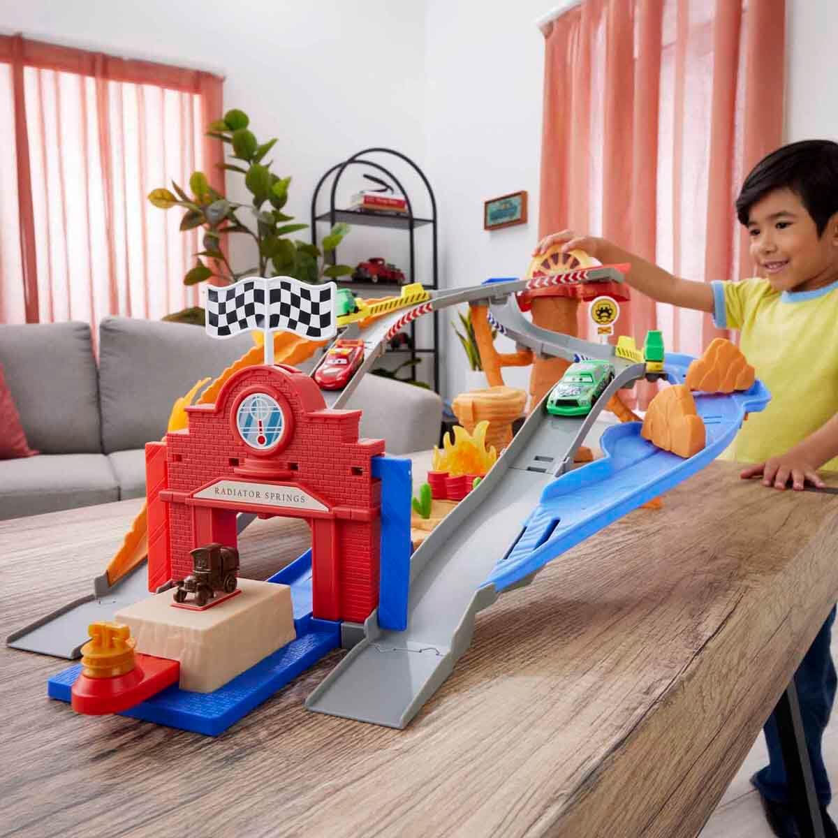 Disney Princess Cars Lightning McQueen at the race start for adventurous play