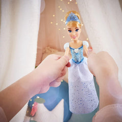 Packaging image shows Disney Princess Cinderella Royal Shimmer doll ready to gift.