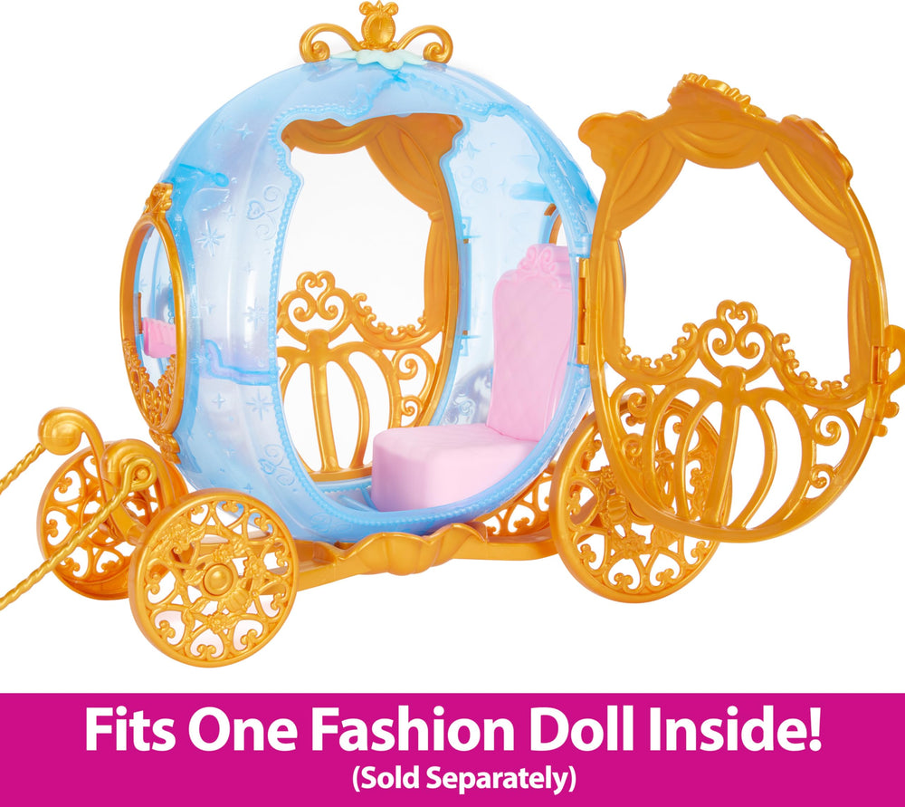 Disney Princess white horse with flowing mane and tail for lifelike play.