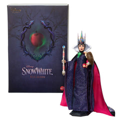 Disney Princess Evil Queen doll in blue gown for display and collection.