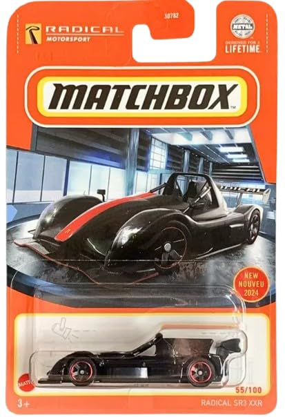 Disney Princess Matchbox Radical SR3 XXR black 1:64 diecast car for display and collection