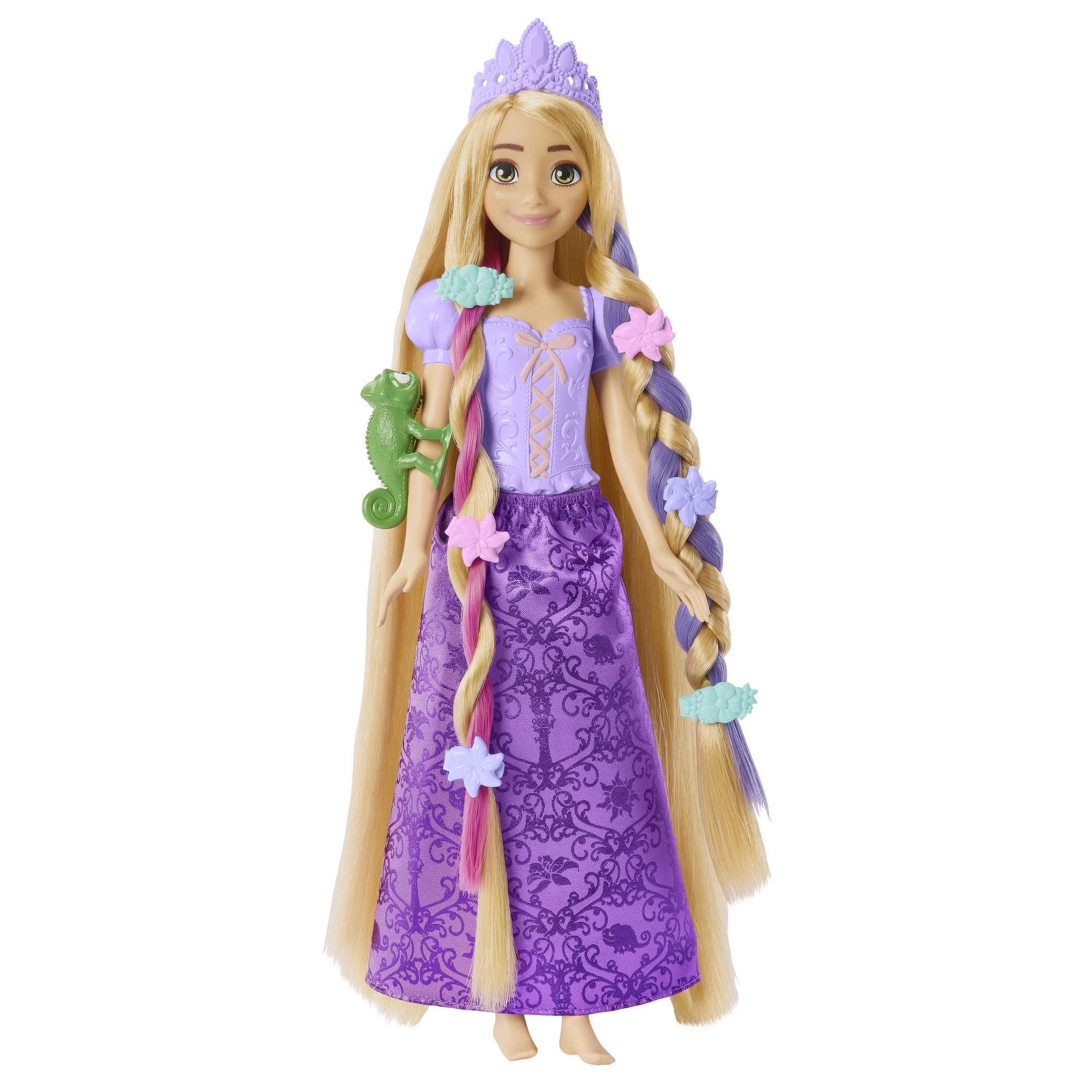 Pascal figure clips to Rapunzel's arm for friendship play.