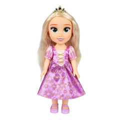 Rapunzel sings phrases during story-inspired play moments