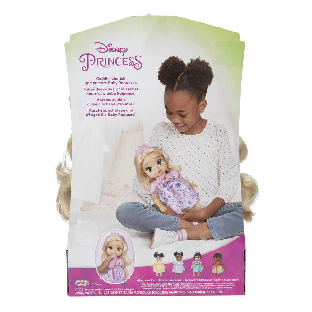 Soft-body Rapunzel doll inviting cuddling and comforting play