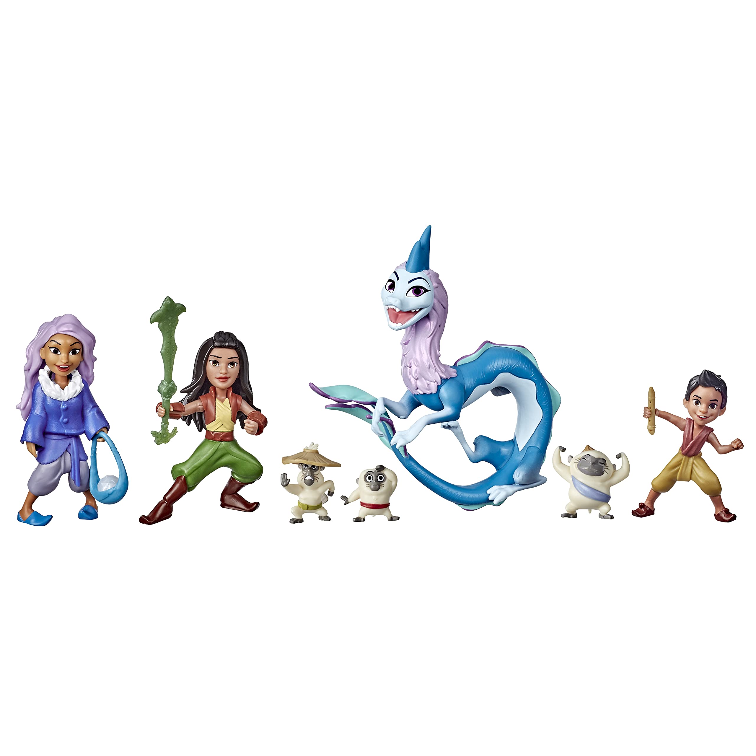 Disney Princess Raya Sisu Dragon pearlescent figure with articulated head and tail for posing scenes.
