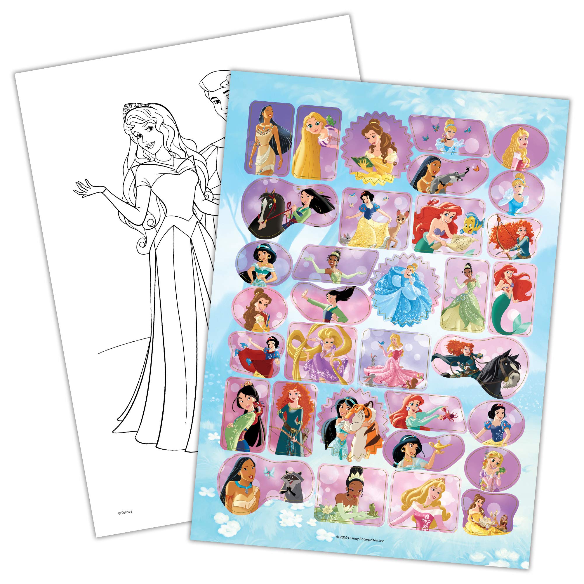 Disney Princess over 30 stickers for decorating artwork and scrapbooks.
