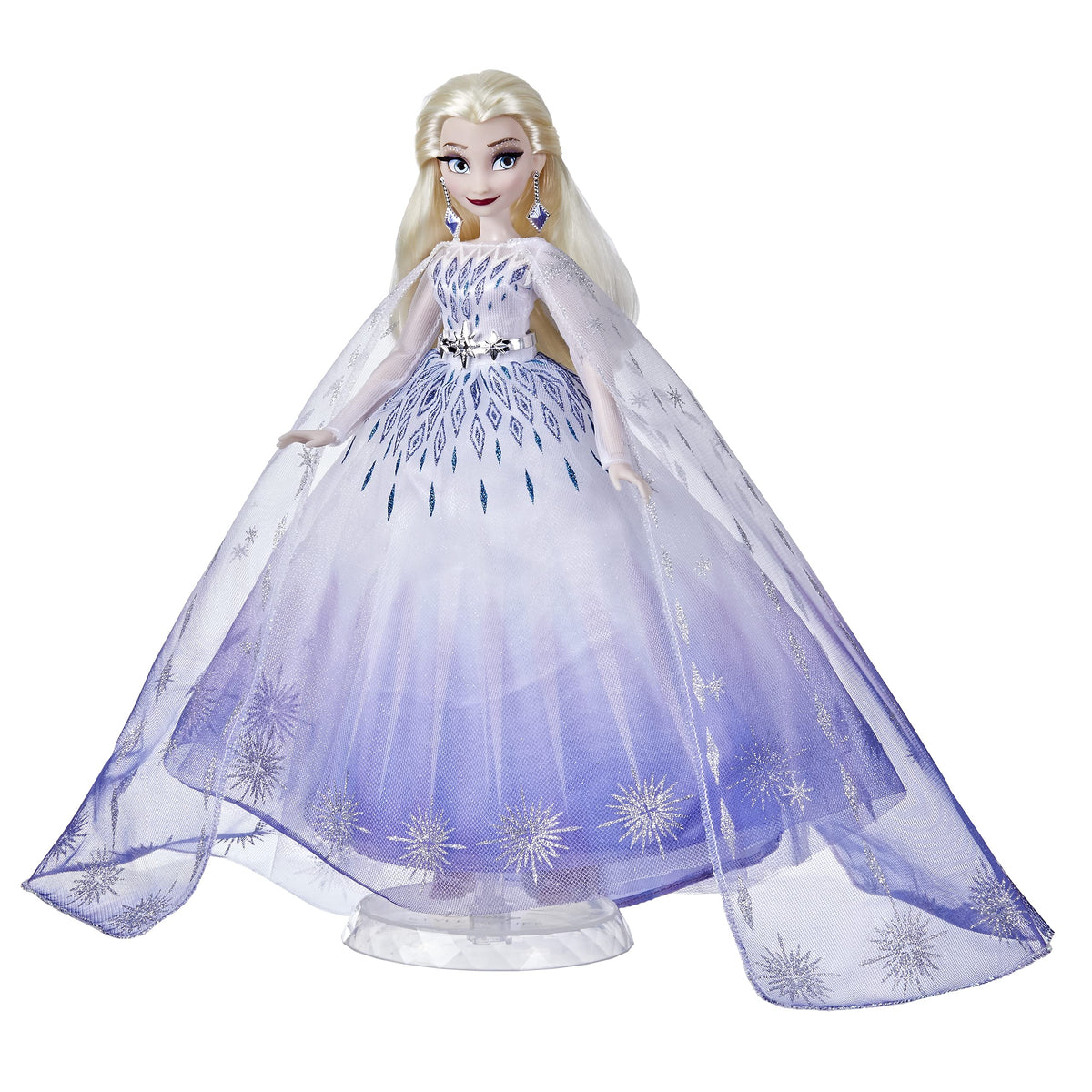 Disney Princess Style Series Holiday Elsa Doll front view for display and play