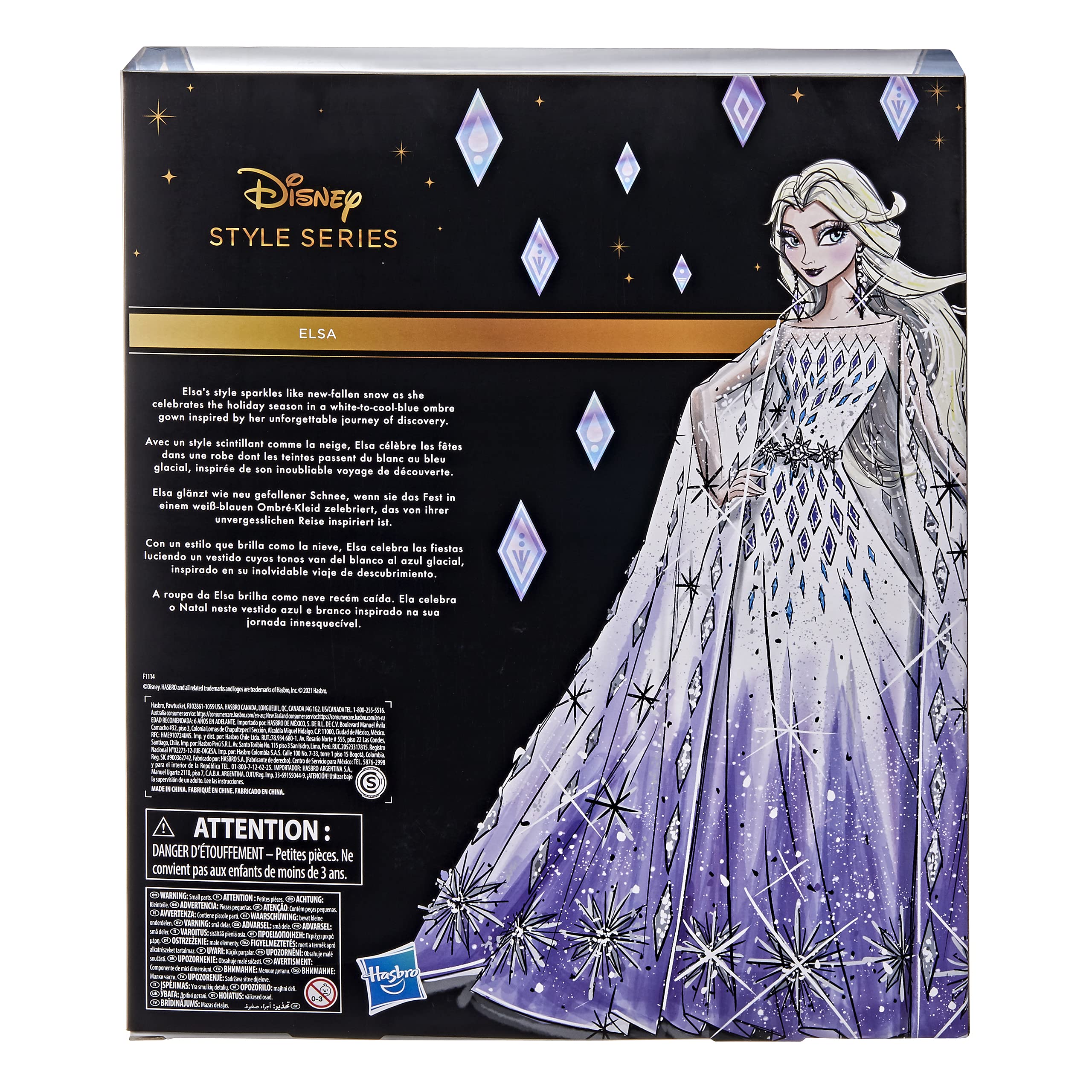 Disney Princess Style Series Holiday Elsa Doll icicle shoes highlight