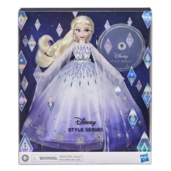 Disney Princess Style Series Holiday Elsa Doll translucent cape display