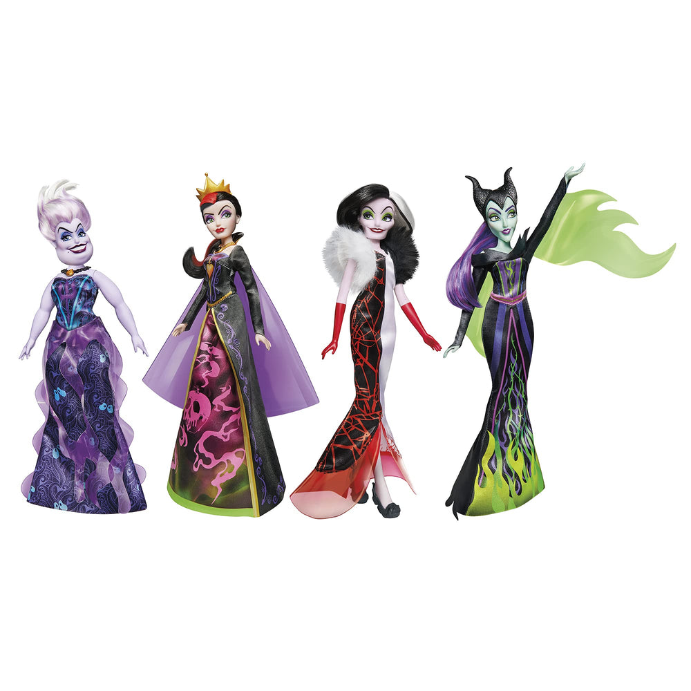 Disney Princess Cruella de Vil dress in red, black, white for bold imaginative play.
