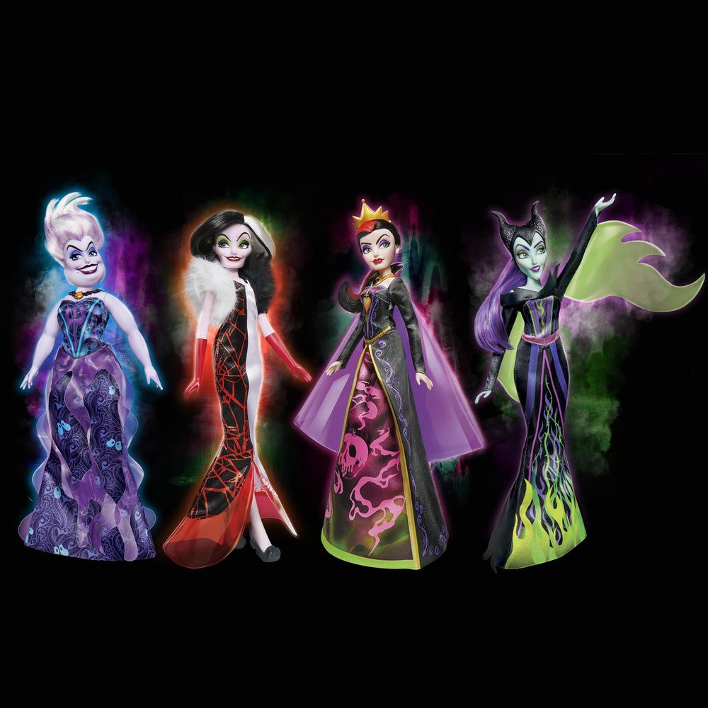 Disney Princess villains four-pack collection for imaginative play and display.