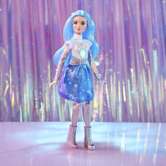 Disney Princess Zombies 3 Addison blue hair and sparkle bracelet enhance magical looks.