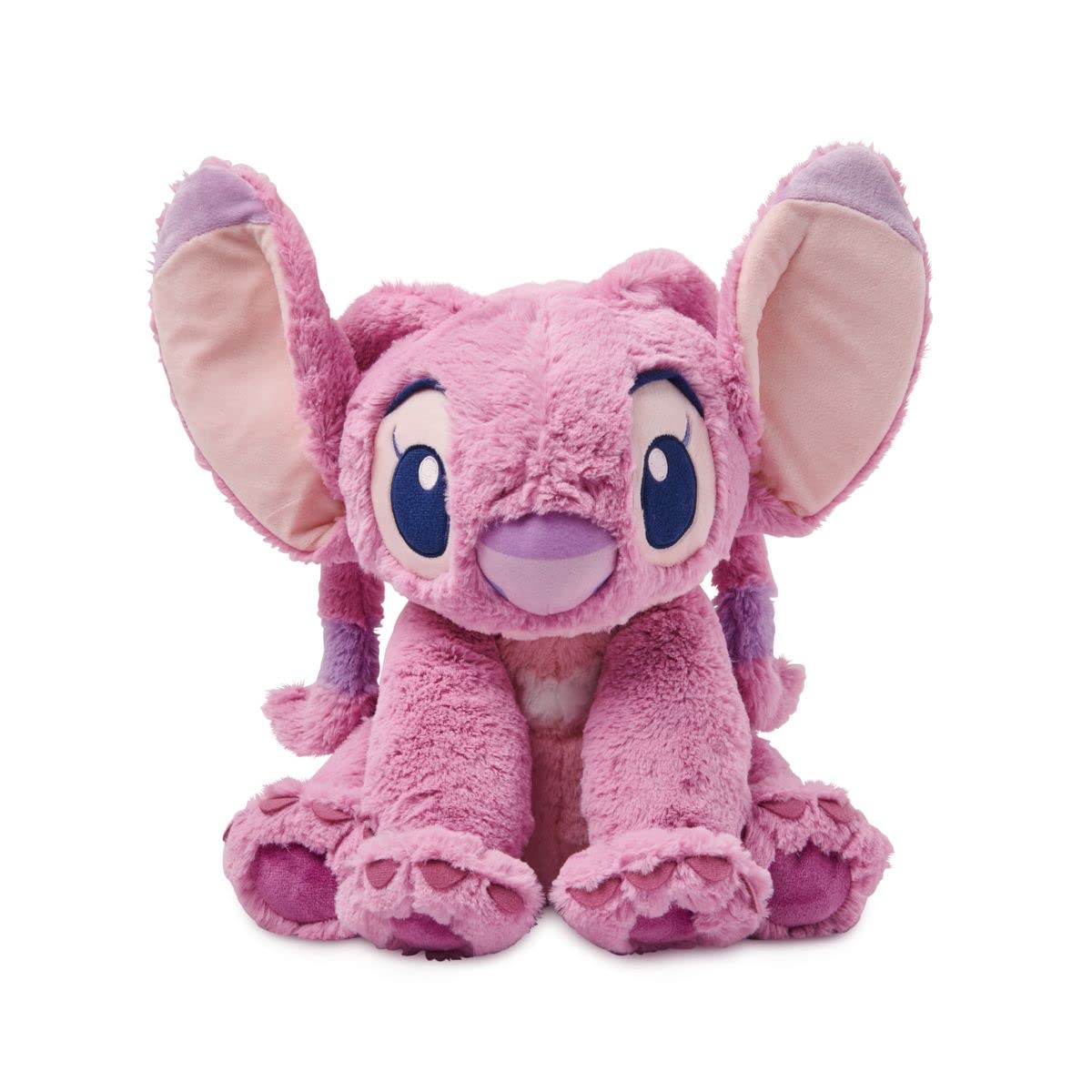 Disney Store Angel plush detail with embroidered features and soft finish.