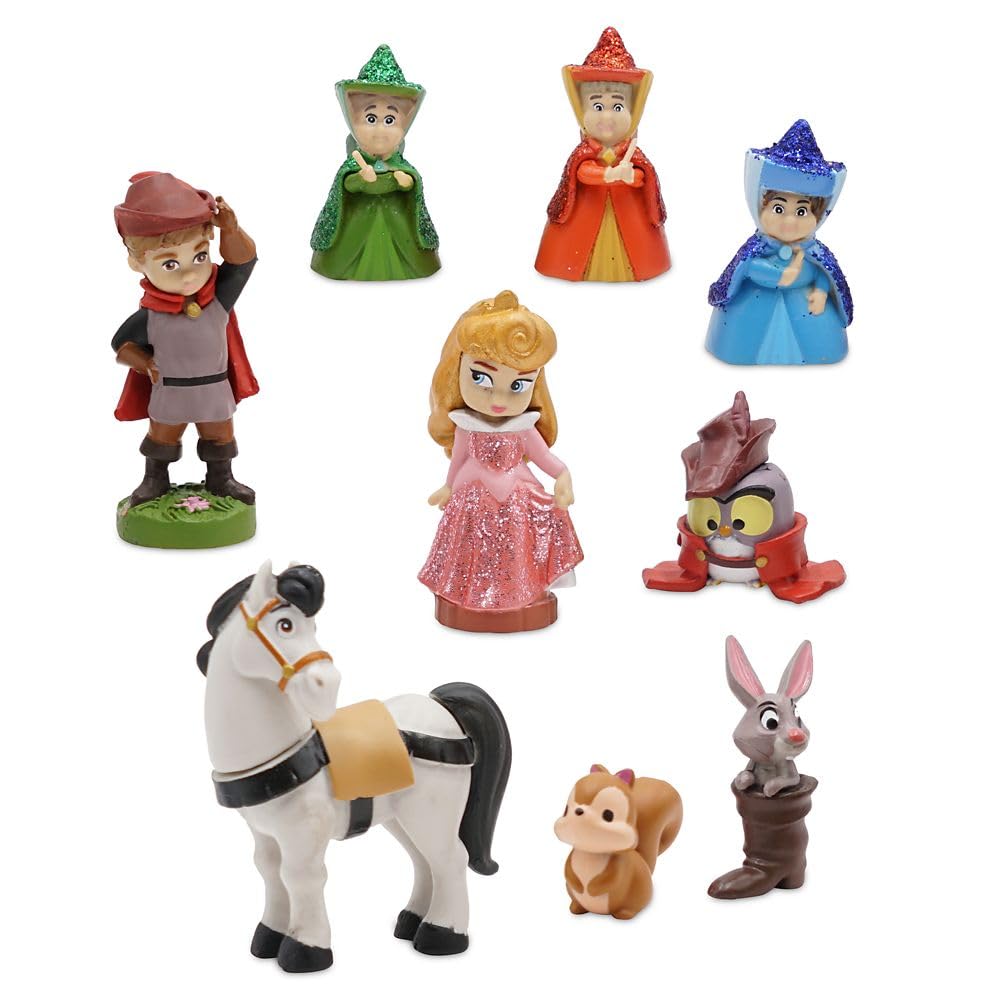 Disney Store Animators' Collection Deluxe Sleeping Beauty Doll House top-floor doors open with music