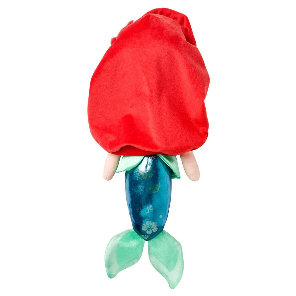 Disney Store Ariel plush glittering eyes and mermaid tail for imaginative play.