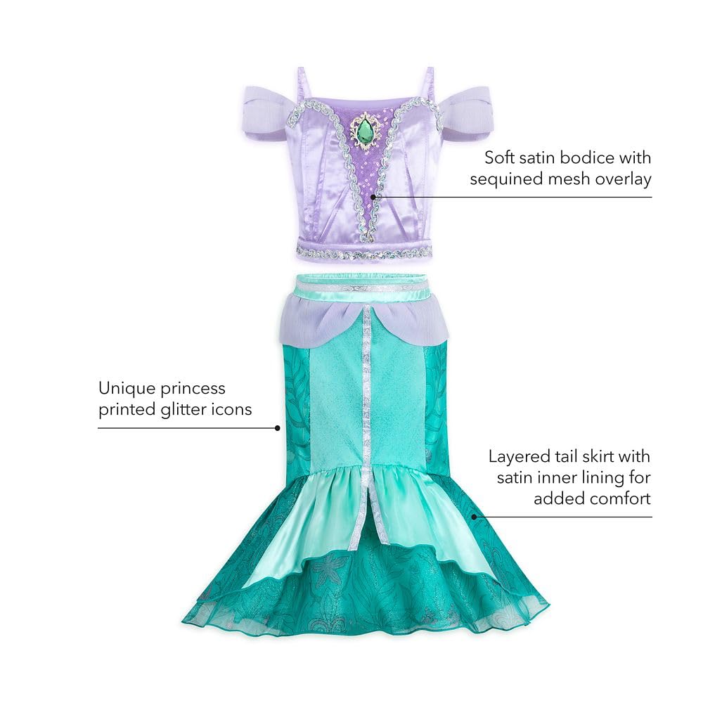 Disney Store Ariel elastic waistband ensures comfortable fit as kids grow