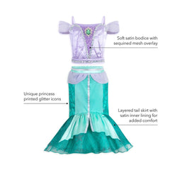 Disney Store Ariel elastic waistband ensures comfortable fit as kids grow