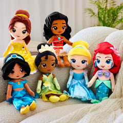 Disney Store Ariel plush satin peplum and floral hair for stylish display.