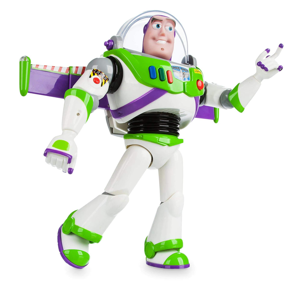 Disney Store Buzz Lightyear interactive figure face-shot for imaginative play