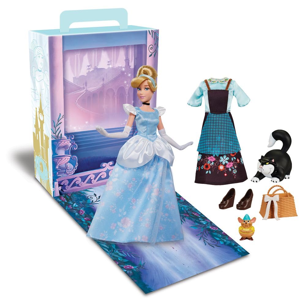 Disney Store Cinderella Story Doll in satin ballgown for imaginative play