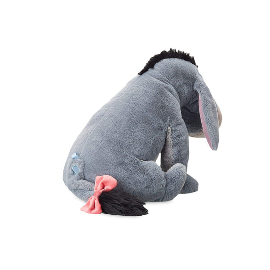 Disney Store Eeyore plush with embroidered details enhances authenticity for imaginative play.