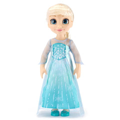Disney Store Elsa dress close-up with snowflake pattern for imaginative play