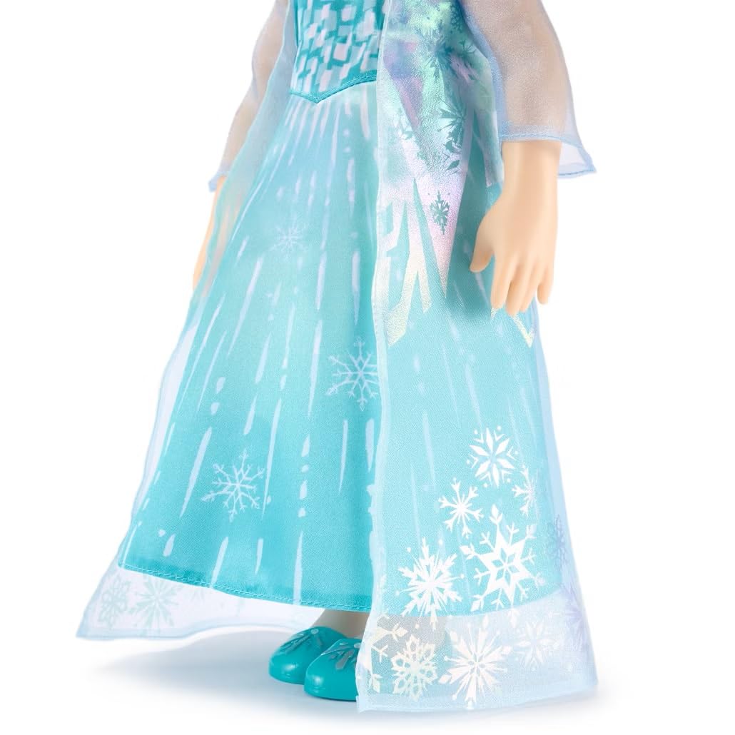 Disney Store Elsa ice-blue eyes and styled hair for pretend adventures