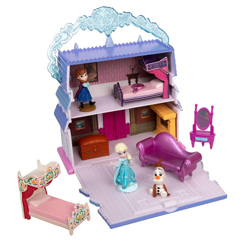 Disney Store Frozen micro toy set castle interior with opening doors for pretend play