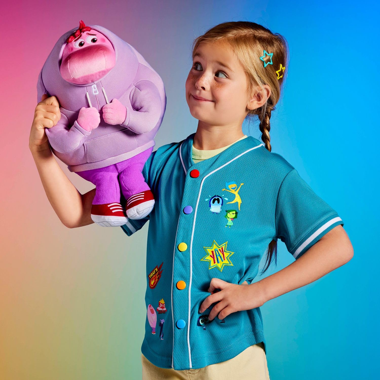 Disney Store Inside Out 2 Embarrassment plush knit hoodie adds playful style