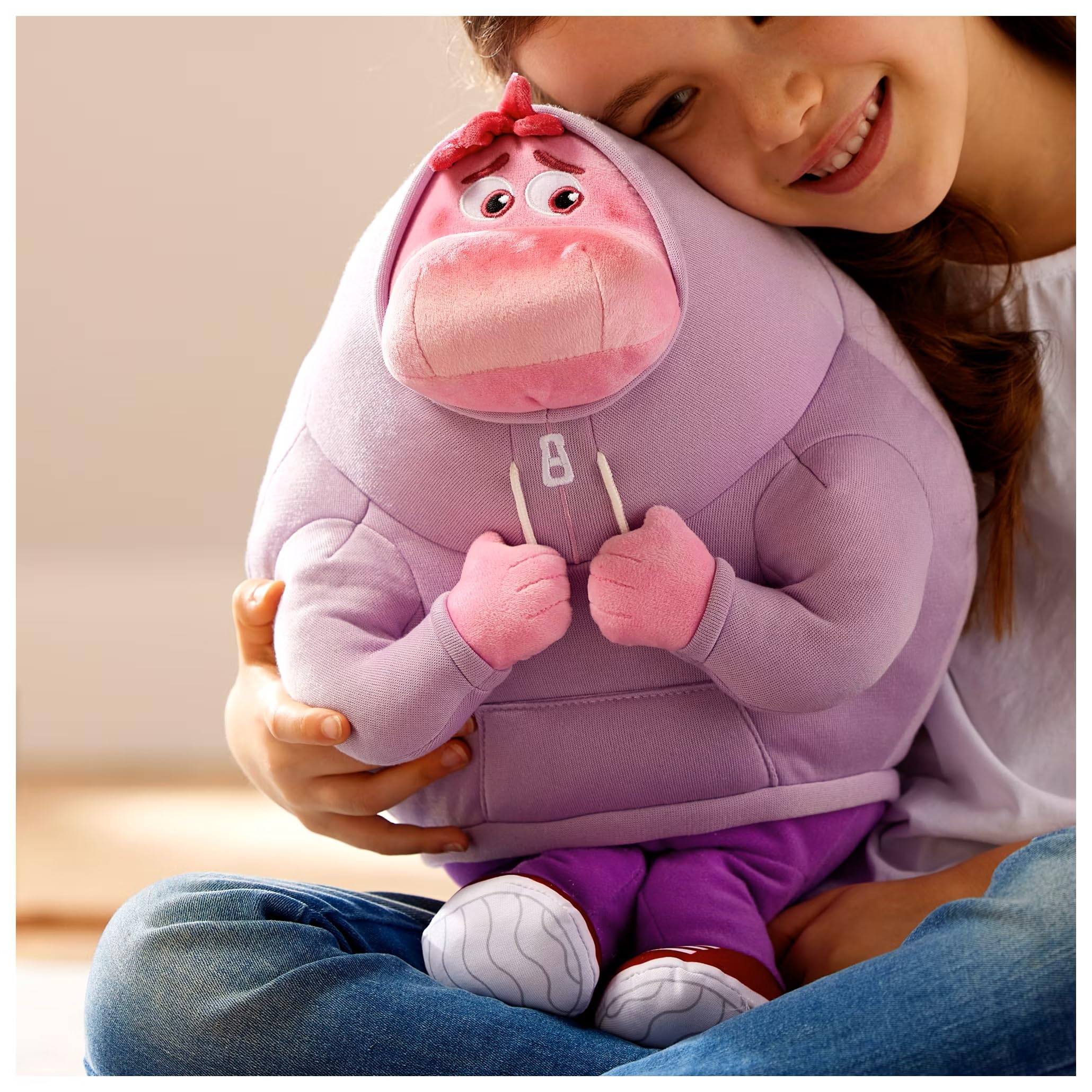 Disney Store Inside Out 2 Embarrassment plush is soft and huggable for cuddles
