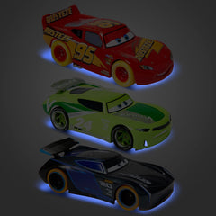 Disney Store Jackson Storm light-up diecast for neon night racing play