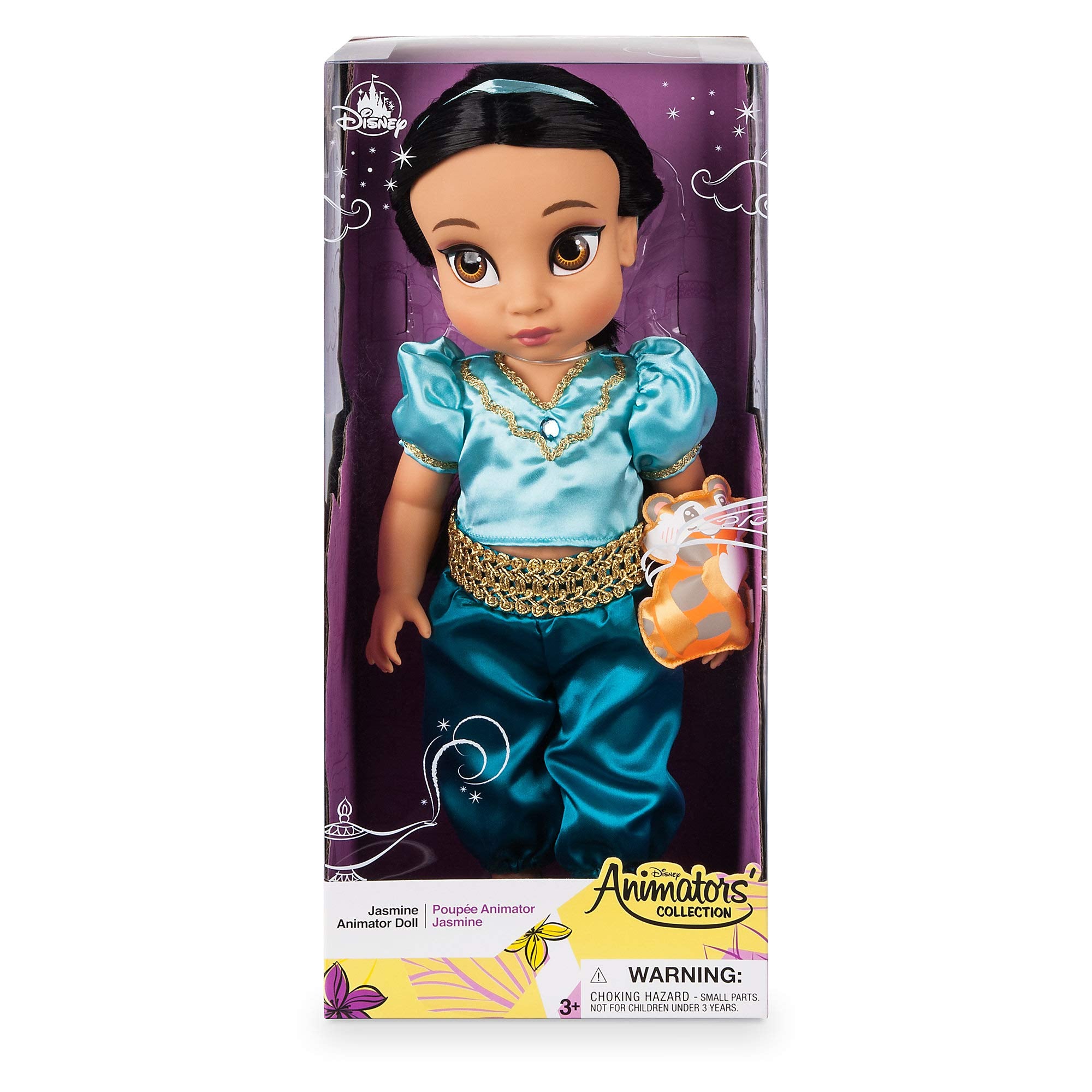 Disney Store Jasmine doll expressive eyes and design deliver collectible quality for shelves.