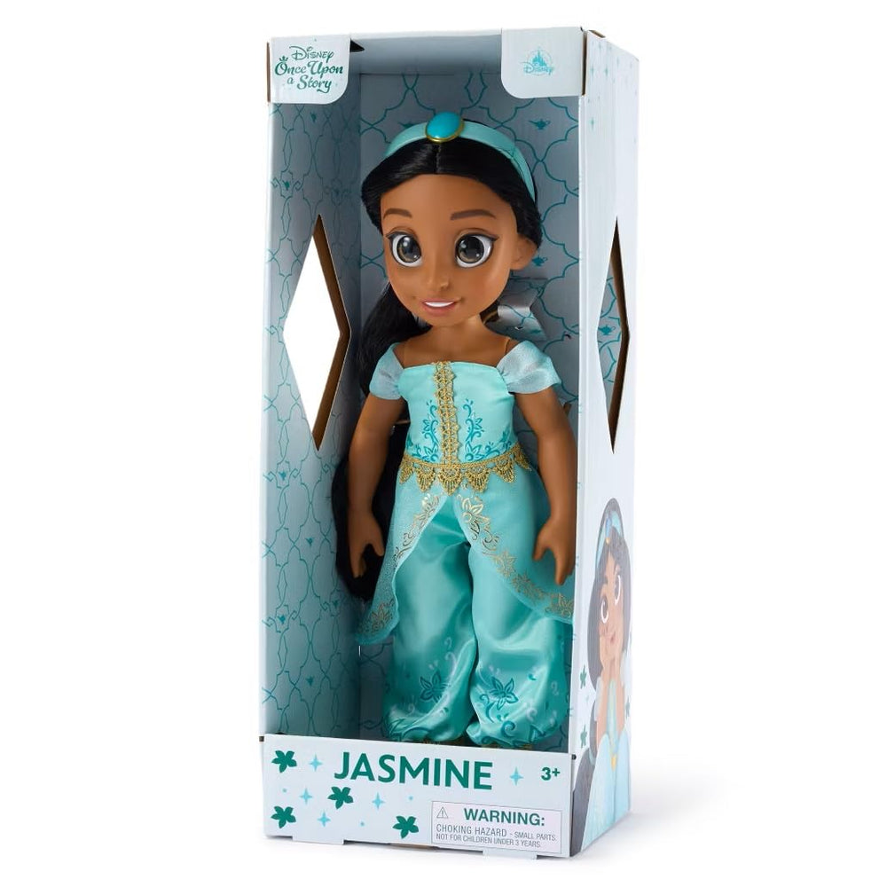 Disney Store Jasmine 16-inch doll in display-ready packaging for collectors.