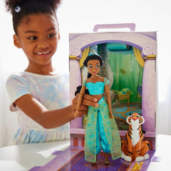 Disney Store Jasmine Story Doll satin top and puff pants with mesh overlay for stylish storytelling.
