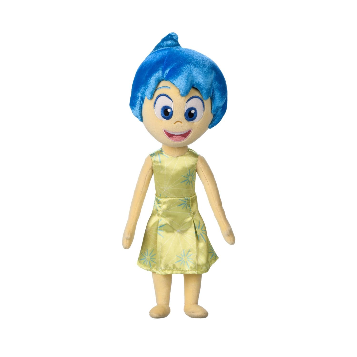Disney Store Joy Inside Out 2 plush detail shows precise sculpting for display