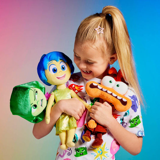 Disney Store Joy Inside Out 2 plush with embroidered features adds charm to collection