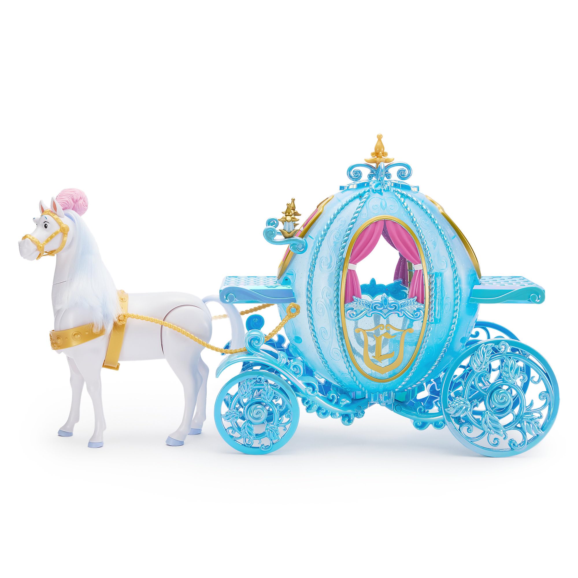Disney Store light-up pumpkin coach sparkles during fairytale playtime